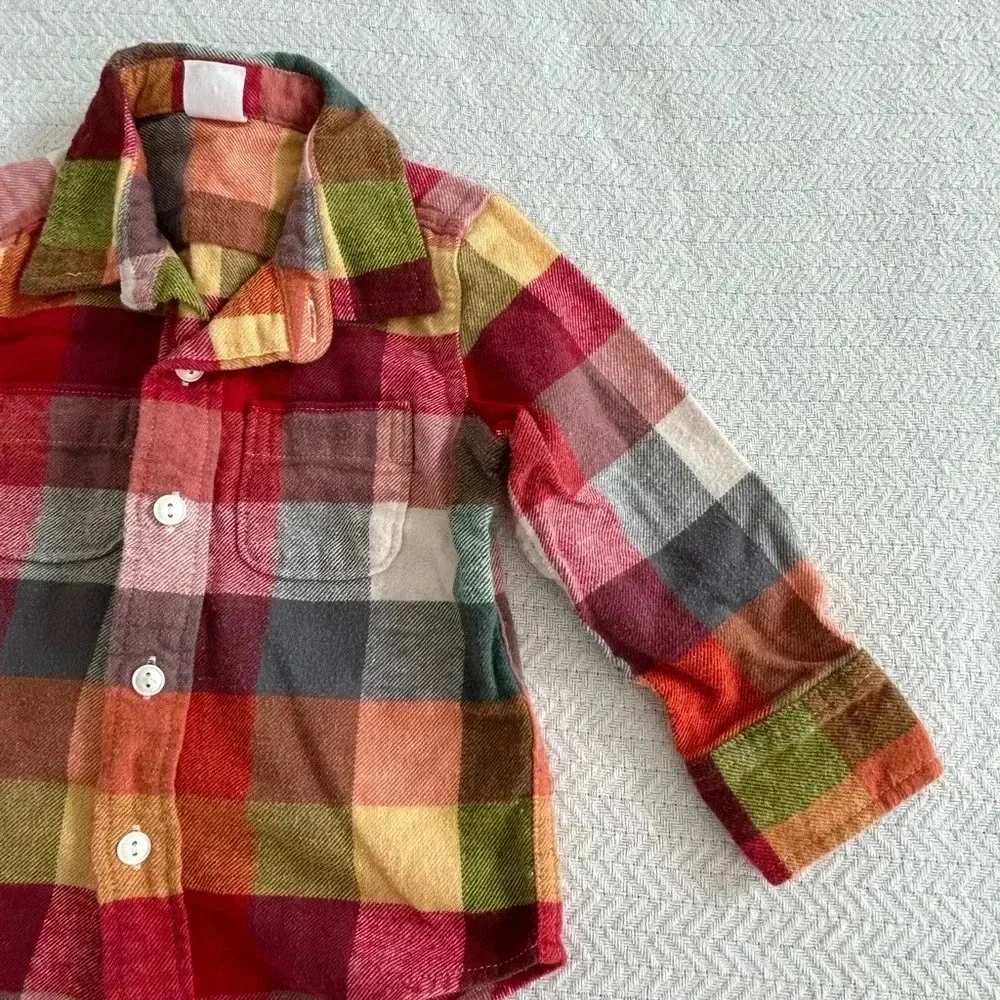 GAP Button Down Flannel 12-18 months